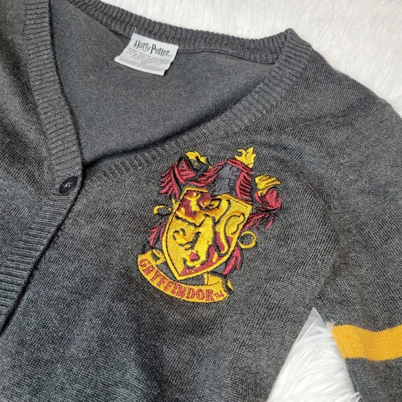 Harry Potter Gryffindor Gray Cardigan XS - Picture 7 of 10